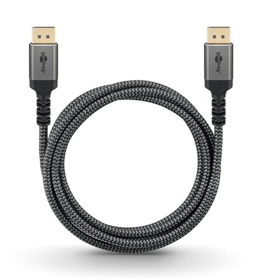 Kábel DisplayPort M/M 3m, 8K@60Hz, DP v1.4, 32.4Gbit/s, čierny/sivý, pozl.konektor