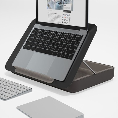 Stojan/podstavec na notebook, toolbox, 355x250x50–240 mm, čierny