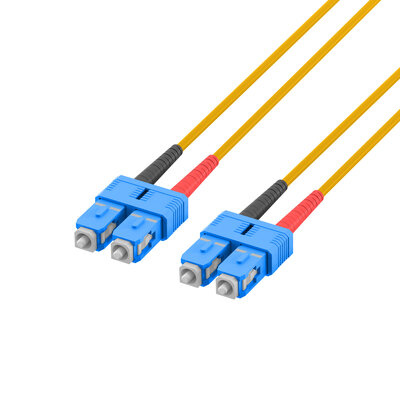 Fiber kábel SC-SC, 5m Duplex OS2(9/125µm), LSOH, 3mm, žltý