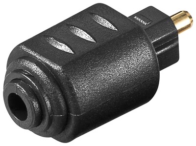 Adaptér TOSLINK/3.5mm M/F, čierny, 10ks/bal