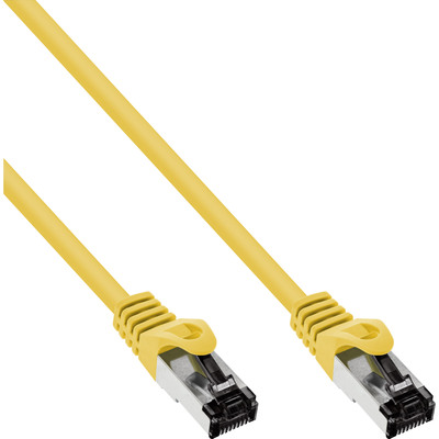 S/FTP (PiMF) Patchkábel LSOH 10m cat.8.1, žltý, Cu, 40GBit/s, 2000MHz