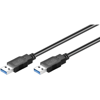 Kábel USB 3.2 Gen 1, A-A M/M 0.5m, 5Gbps, čierny