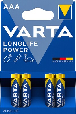 Batéria VARTA Longlife Power Alkalická AAA (4ks) 1.5V (LR03) 4BL