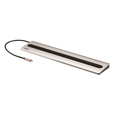 Dokovacia Stanica USB Typ C, 2xHDMI/VGA, 5xUSB-A, LAN, čítačka, audio, PD 100W, 4K@30Hz, 0.3m