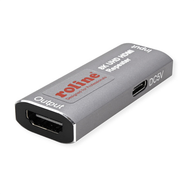 Zosilovač/repeater HDMI 2.1 do 45m, 8K@60Hz, UHD, HDCP 2.2, 48G, možnosť napájania cez USB Typ C
