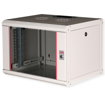 19" Rack na stenu 7U, sivý, 418x600x450mm (HxWxD), RAL7035, PRO, odnímateľné bočnice