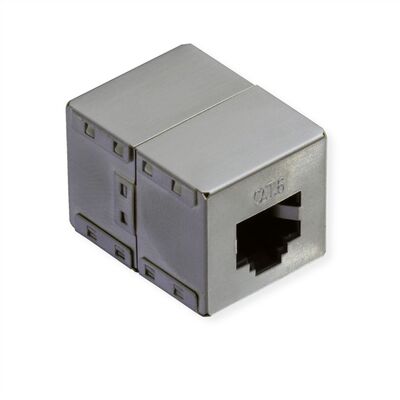Spojka RJ45, cat.6, tienená, kovová Gigabit