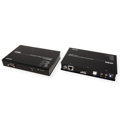 Predĺženie KVM cez TP do 100m, DisplayPort v1.2, USB, RS232, LAN, Audio (3.5mm jack), 4K@60Hz