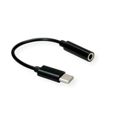 Adaptér USB 3.1 Typ C na 3,5mm audio jack, 13cm, čierny