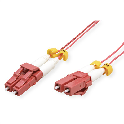 Fiber kábel LC-LC, 3m Duplex OM4(50/125µm), LSOH, 1.2mm, fialový