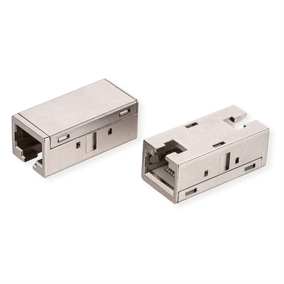 Spojka RJ45, cat.6a, tienená, kovová Gigabit, Slim