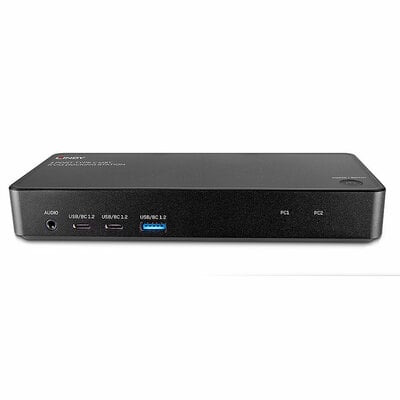 Dokovacia Stanica/KVM prepínač USB Typ C, HDMI/DP, Dual Head, USB, LAN, audio, PD 100W/65W, 4K@60Hz