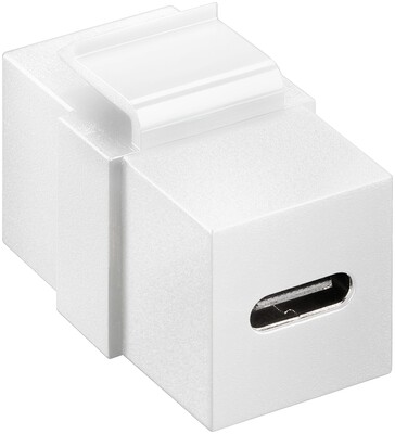 Modul USB 3.2 Gen, 2 CF/CF, Keystone, biely, 10Gbit/s, 100W