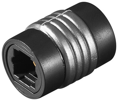 Adaptér/spojka TOSLINK (SPDiF) F/F, čierny, 10ks/bal