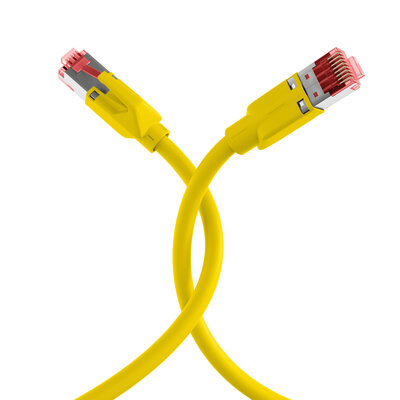 S/FTP (PiMF) Patchkábel LSOH 25m cat.6a, žltý, Cu UC900 s TM21