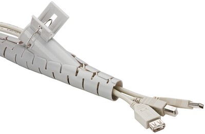 Káblový organizér Kábel Fix s nástrojom na vkladanie káblov, 2.5m, ⌀ 20mm, čierny