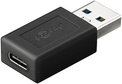 Adapter USB 3.1 Typ C, AM/CF, 5GBit/s, Dongle, čierny