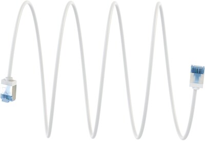 U/FTP Patchkábel LSOH TPE 7.5m cat.6a, biely, slim, Cu, Flex Cable, Eco obal