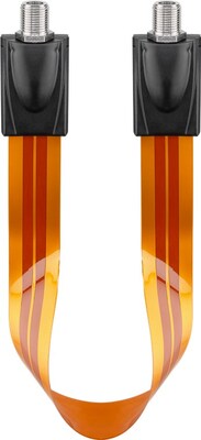 Kábel satelitný, koax, F-konektor F/F 0.3m, plochý cez okno, 0.3mm, 75 Ohm, CCS, biely