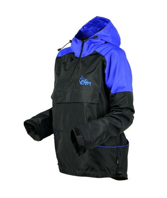 Vetrovka KANGAROO s kapucňou a obliekaním cez hlavu, modrá, XL