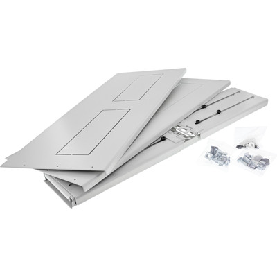 19" Mini skriňa ramova s krytom 2U, nastavitelná hĺbka: 240 - 400mm, svetlosivá, RAL7035