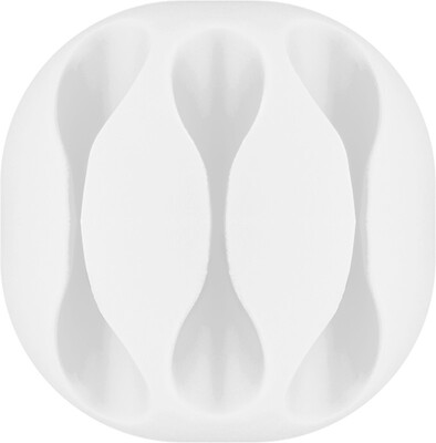 Káblový organizér, samolepiacia príchytka na 3 káble, ⌀5.4mm, 4ks/bal, biely