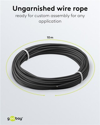 Kábel medený izolovaný 10m, 1x0.14mm, čierny