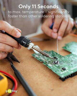 Elektrická spájkovačka 70 W, profi digitálna s LCD displejom, 160–480°C, čierna