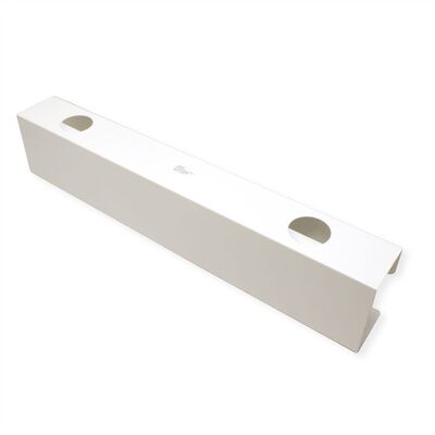 Káblový organizér, žľab na káble pod stôl, oceľ, 600x114x76mm (DxHxV), biely