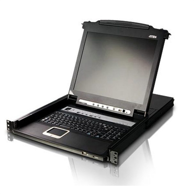 KVM konzola 19" LCD, 16PC, VGA, USB, PS2, SINGLE RAIL (LAYOUT: DE)