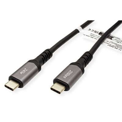 Kábel USB 4 Gen 2x2, Typ C CM/CM 2m, 20Gbps, PD 240w 48V5A, čierny