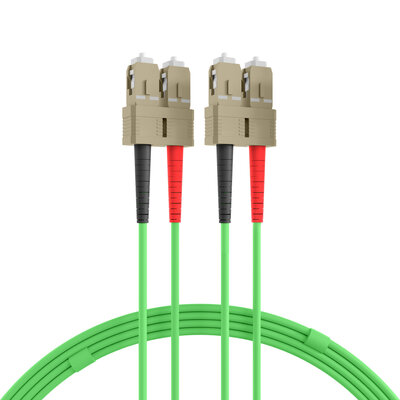 Fiber kábel SC-SC, 3m Duplex OM5(50/125µm), LSOH, 3mm, zelený