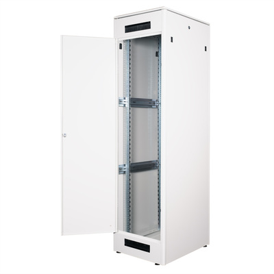 19" Rack na podlahu 47U, 2276x600x800mm (HxWxD), PRO, sklenené dvere, sivý