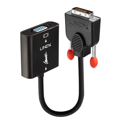 Adaptér DVI-D na VGA, 10cm čierny