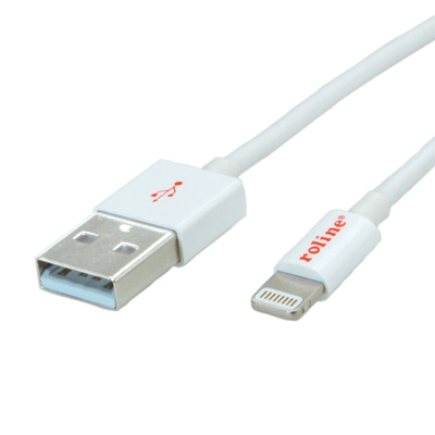 Kábel USB "Lightning" pre Apple, 0.15m, High Speed, biely