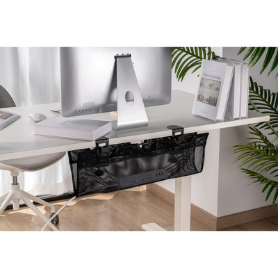 Káblový organizér, žľab na káble pod stôl, 610 x 240 x 160 mm (DxHxV), čierny