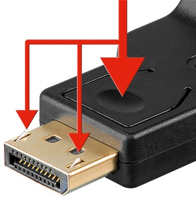 Adaptér DisplayPort na VGA, 15cm čierny, DP ver. 1.1