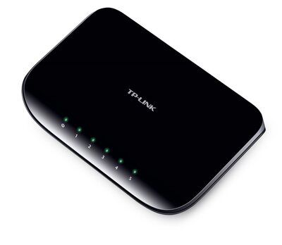 Switch Gigabit 5port, plast, čierny, stolný, TP-LINK