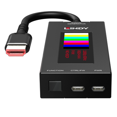 Profesionálny generátor testovacieho HDMI 2.1 signálu s LCD displejom, 8K@30 Hz, 40Gb/s, USB-C