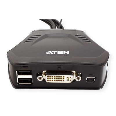 KVM switch/prepínač 2PC, DVI-I, USB, star
