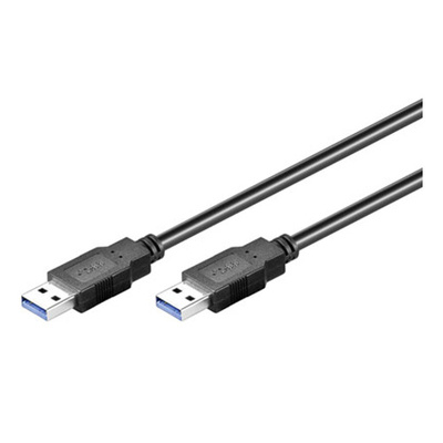 Kábel USB 3.0 A-A M/M 1m, Super Speed, čierny