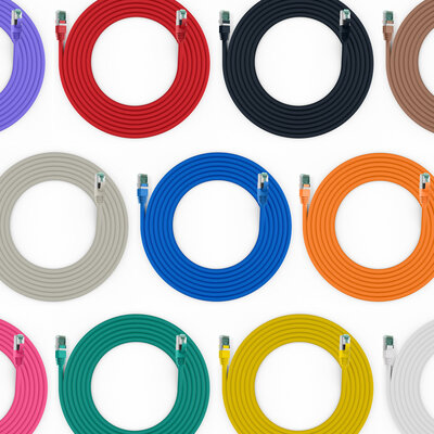 S/FTP (PiMF) Patchkábel LSOH 40m cat.6a, čierny, Cu