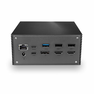 Dokovacia Stanica USB Typ C, 1x DP, 2xHDMI, 5xUSB, LAN, čítačka, PD 100W, 4K@60Hz, 0.9m, s adaptérom