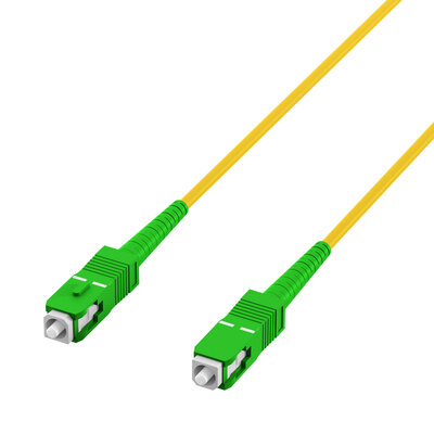 Fiber kábel SC/APC-SC/APC, 20m Simplex OS2(9/125µm), LSOH, 3mm, Kábel pre Orange a Magio, žltý