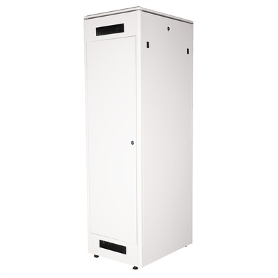 19" Rack na podlahu 42U, 2053x600x800mm (HxWxD), PRO, sklenené dvere, sivý