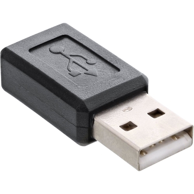 Adaptér USB 2.0 A/MICRO-B M/F, High Speed, čierny