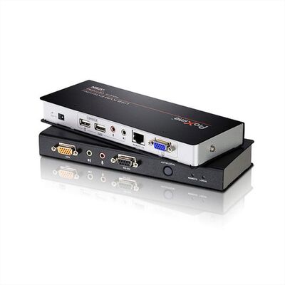 Predĺženie KVM cez TP do 300m, VGA, USB, RS-232, Audio (3.5mm jack), Dual Remote (lokálne ovládanie)