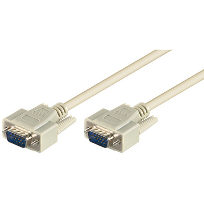 Kábel VGA M/M 2m, predlžovací, tienený, sivý