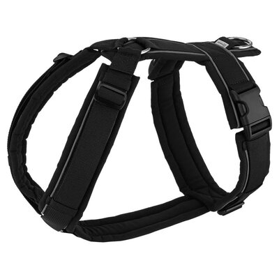 Y-Postroj na voľný čas, reflexný, XXS, 36-42cm, Softshell + Polyester, čierny