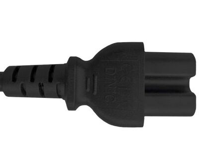 Kábel sieťový 230V, vidlica (BS1363A) UK lomená - C15, 1.8m, 1.00mm², 10A poistka, čierny